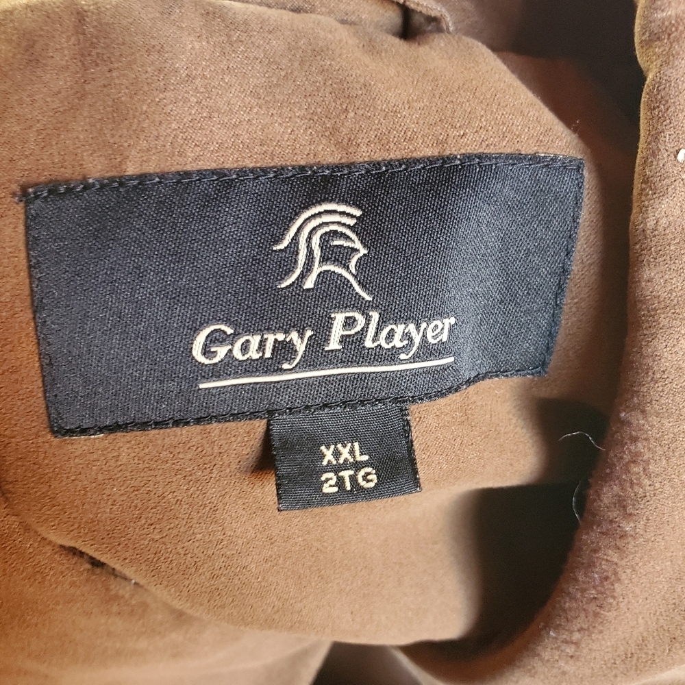 Vintage Gary Player Bomber Jacket Golf Mens XXL Brown Faux Suede Full Zip Lined - Picture 6 of 12